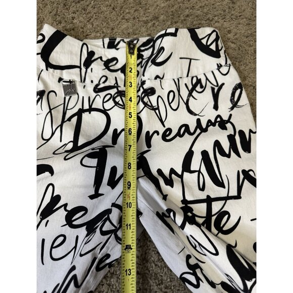 JOSEPH RIBKOFF Graffiti Artsy Pants Stretchy Pull On Grunge Goth Casual S6 26x28 - Picture 7 of 8